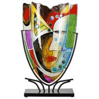 Bodenvase Veronique Multicolor - Multicolor, LIFESTYLE, Glas/Metall (29/49/10cm)