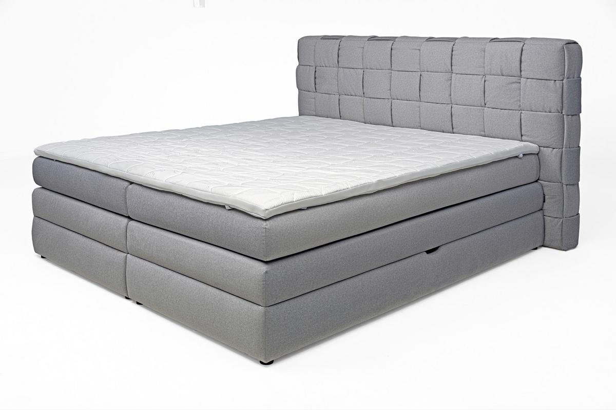 Boxspring Krevet Gusto - bež/crna, Trend, drvni materijal/drvo (160/200cm) - Premium Living