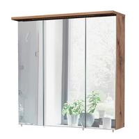 Spiegelschrank Milan ca. 71x72 cm Eiche - Basics, Glas/Holzwerkstoff (70,5/72,3/15,75-23,7cm) - MID.YOU