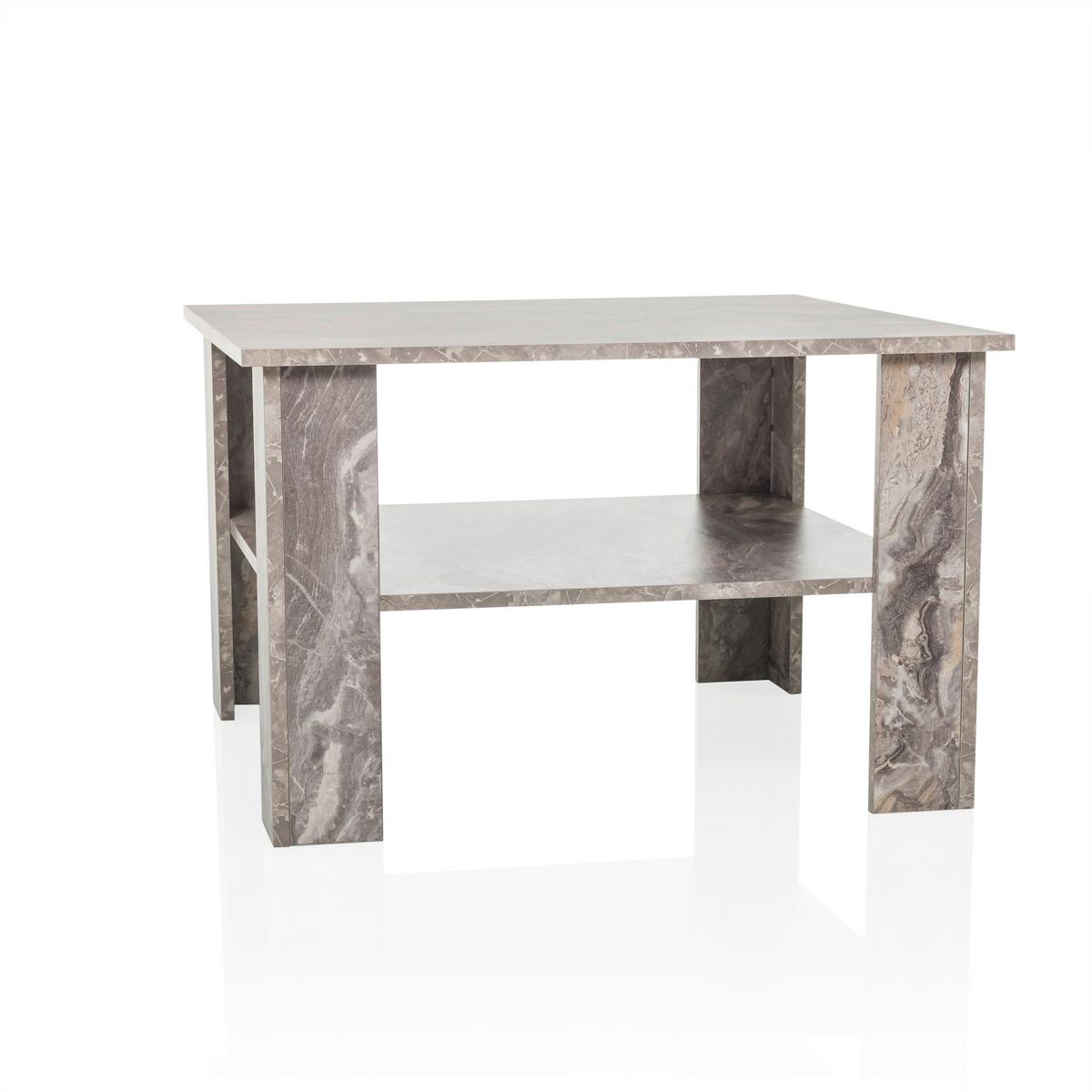 Klubska Miza Bismo, Siva - siva, Moderno, leseni material (70/70/45cm) - MID.YOU