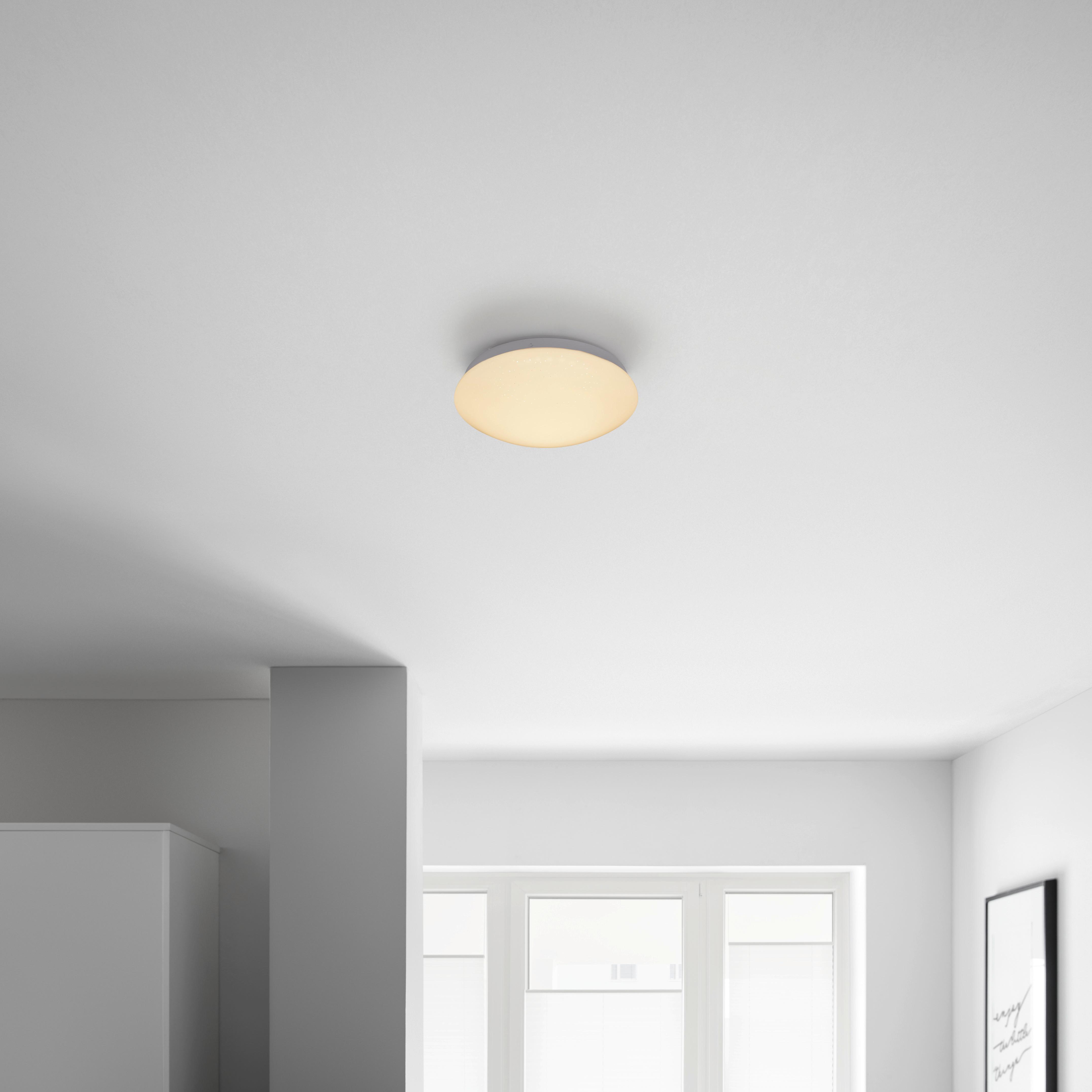 LED Mennyezeti Lámpa Dalia 26cm - Fehér, konvencionális, Műanyag/Fém (26/8cm) - Modern Living