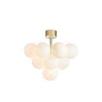 Hängeleuchte Merlot max. 20 Watt - Goldfarben/Weiß, Basics, Glas/Metall (56/56/51cm) - Markslöjd