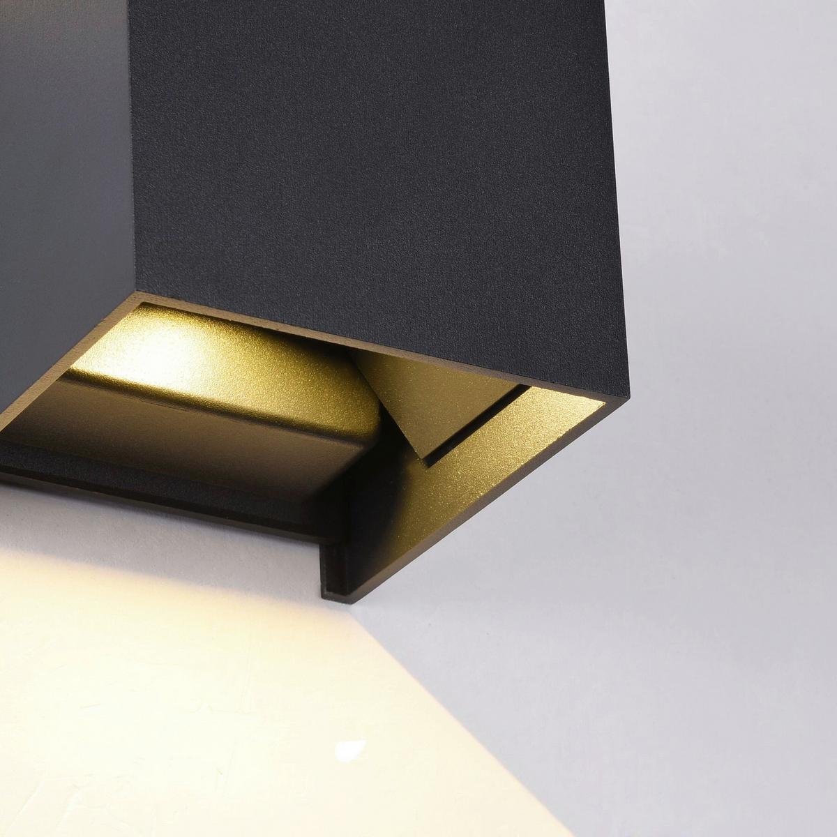 AUSSENWANDLEUCHTE FULTON - Schwarz, Basics, Metall (10/10/10cm) - MAYTONI