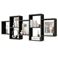 Stenski Regal Trio, Črna - črna, Basics, leseni material (160,8/65/18cm) - P & B