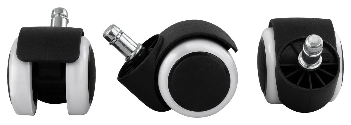 Kolesce Za Vrtljivi Stol Spm1.912 - črna/bela, Basics, umetna masa (5cm) - MID.YOU