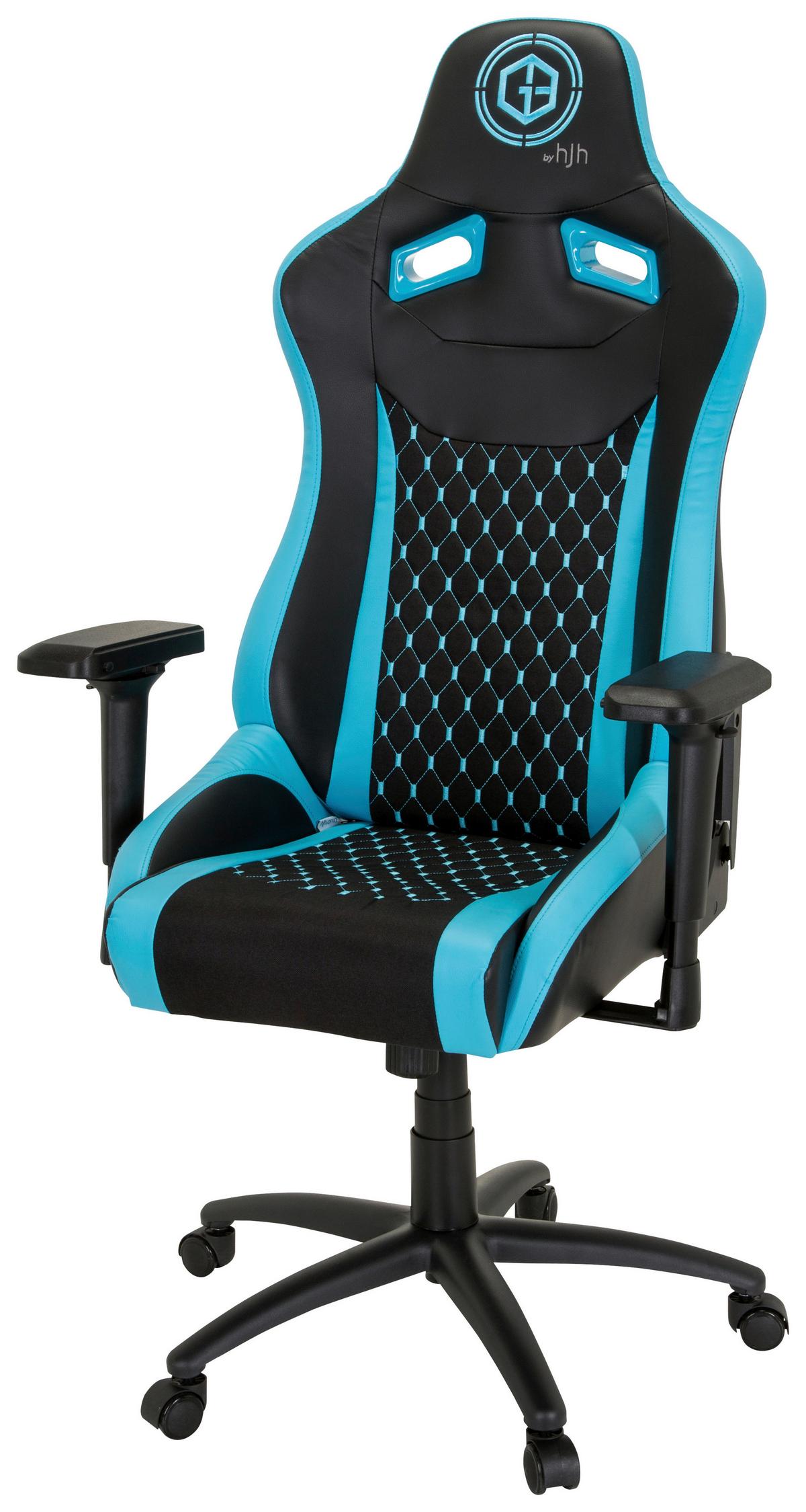 Gaming Stol Gamebreaker Sx 04, Črna, Turkizna - turkizna/črna, Moderno, kovina/umetna masa (74/137/66cm) - MID.YOU