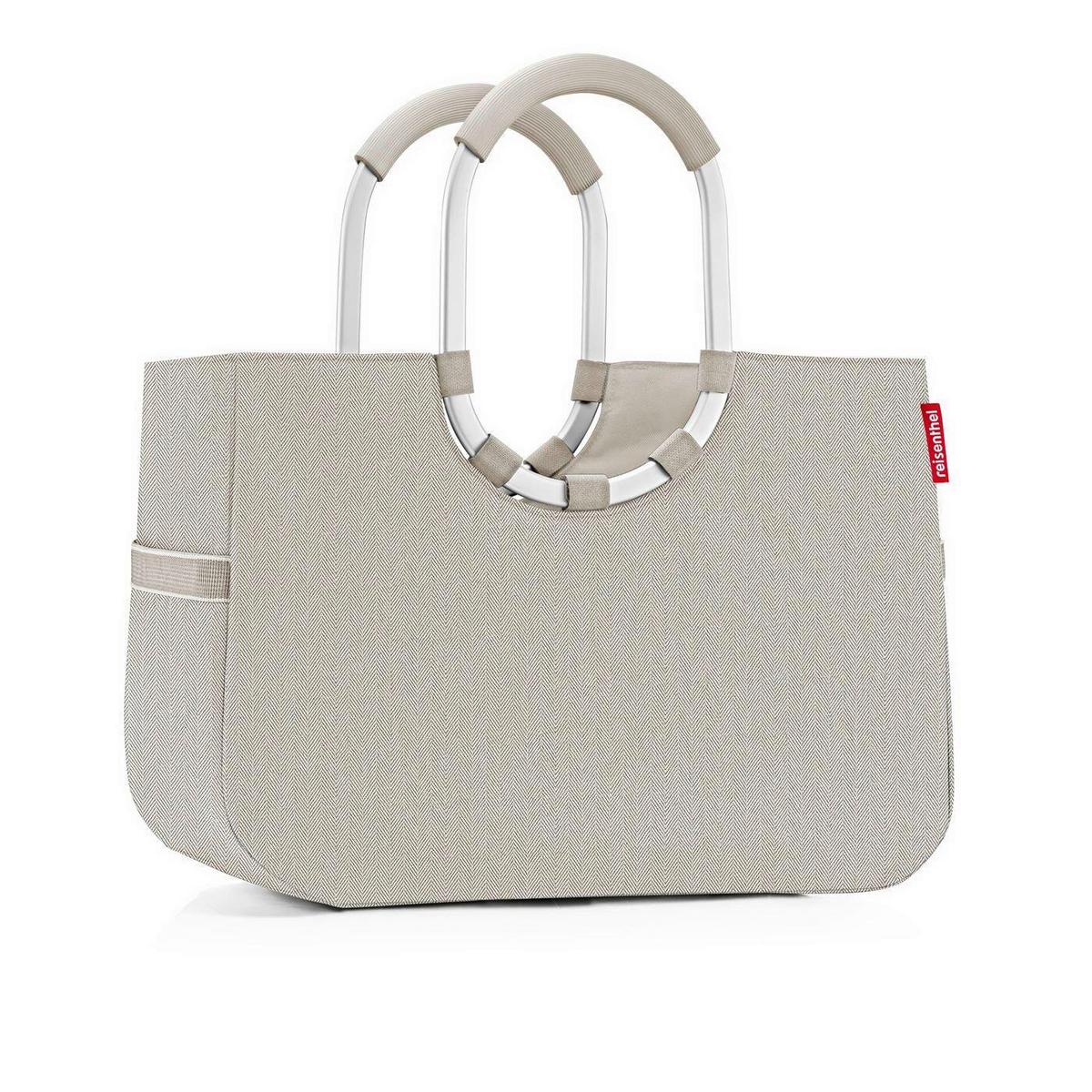 TORBA NA ZAKUPY OR6049 - beżowy, Basics, tworzywo sztuczne/tkanina (46/34.5/25cm) - Reisenthel