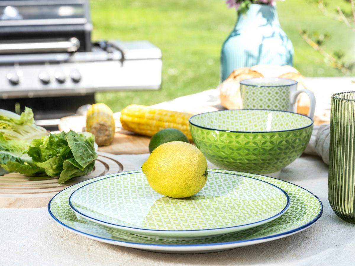 Servis 16/1 24780 Mediterran Grün - svijetlo zelena/bijela, Basics, keramika - Creatable