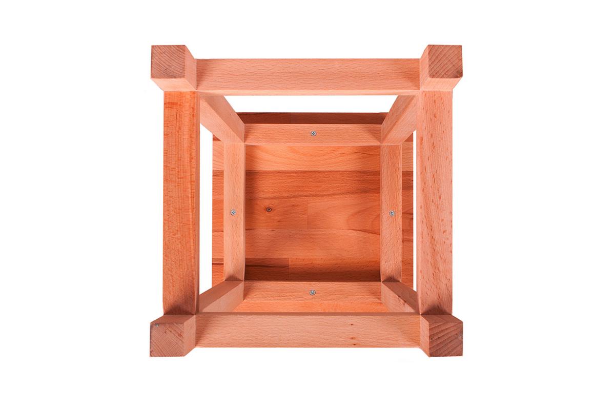 Hocker Marco ca. 30x30x60 cm Holz geölt - Kernbuche, Basics, Holz (30/60/30cm) - Gardenson