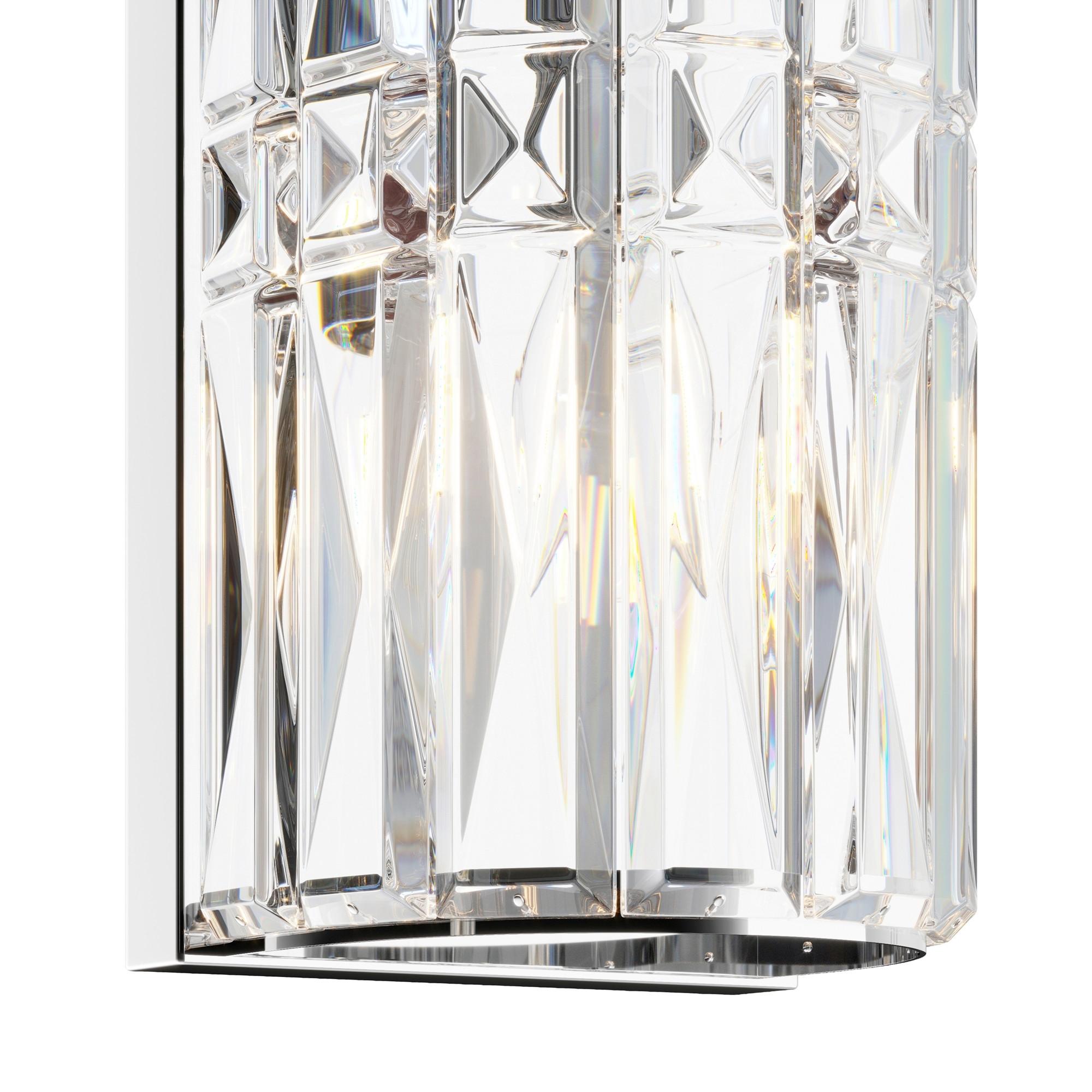 Wandleuchte Facet Chromfarben max. 60 Watt - Chromfarben/Transparent, Trend, Glas/Metall (13/10/75,2cm) - MAYTONI