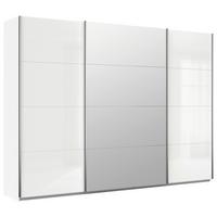 Omara Z Drsnimi Vrati Quadra, Bela - barve kroma/bela, Design, kovina/steklo (315/229/62cm) - Xora