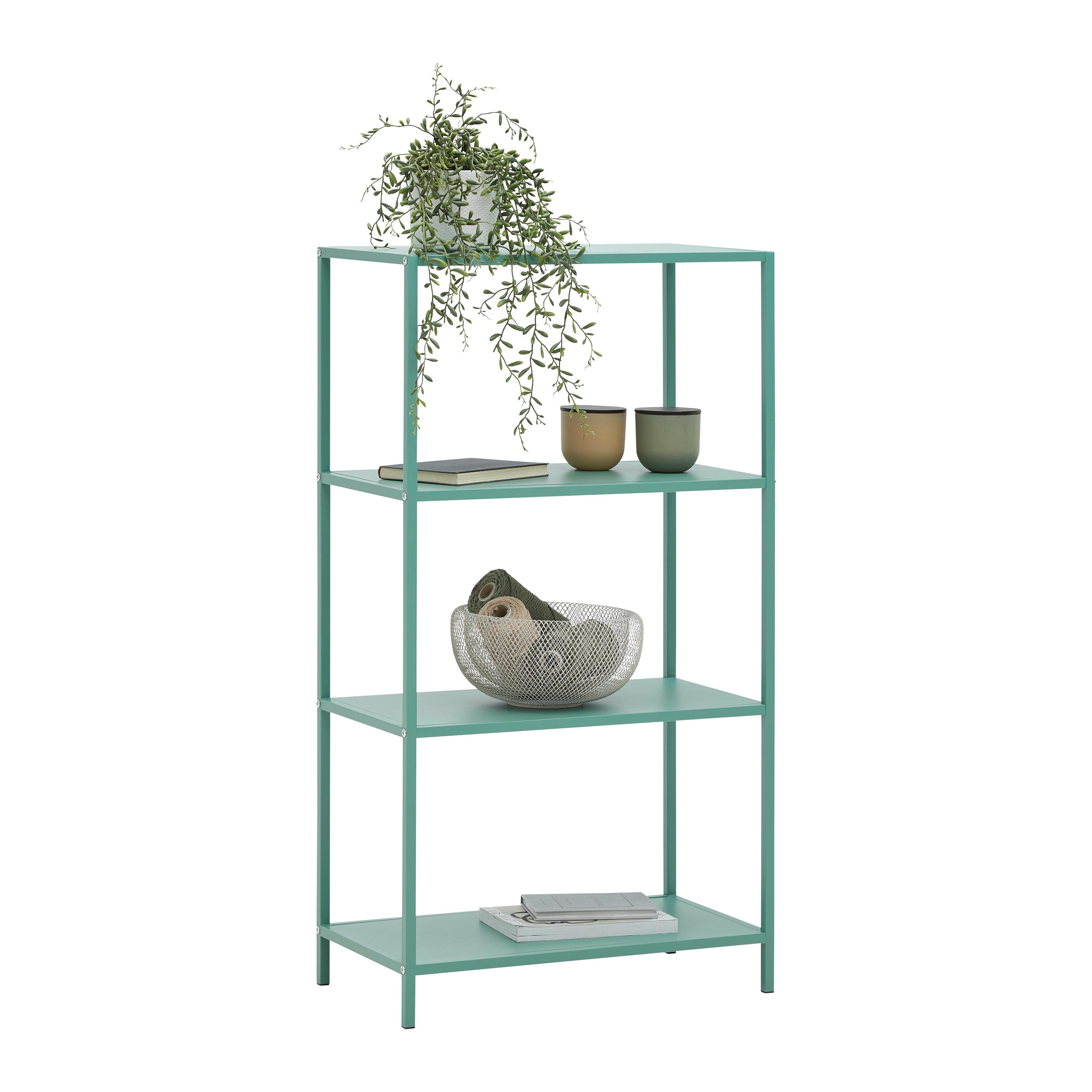 Regal Havanna Grün - Grün, MODERN, Holzwerkstoff/Metall (60/113/33cm) - Mömax