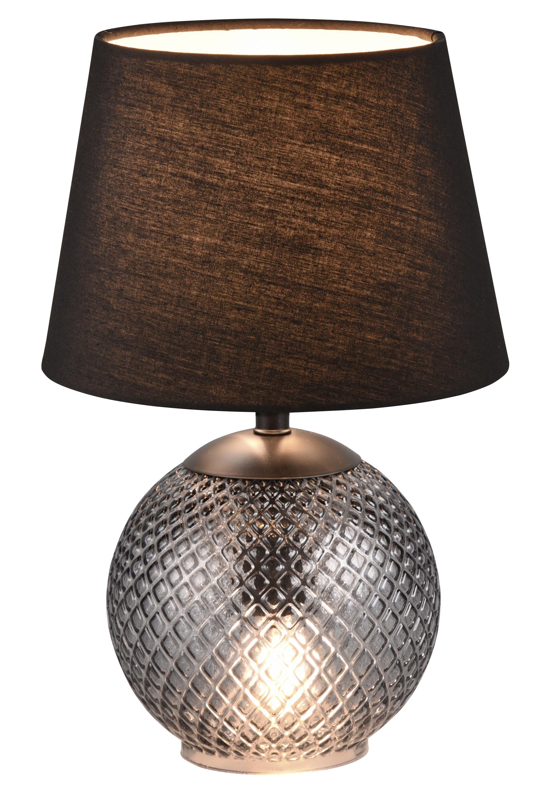 LAMPA STOŁOWA PASO DOBLE *SBN* - czarny, Basics, metal/tkanina (18/29cm) - Novel