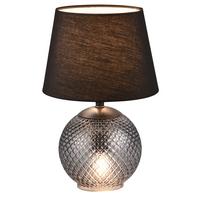 LAMPA STOŁOWA PASO DOBLE *SBN* - czarny, Basics, metal/tkanina (18/29cm) - Novel