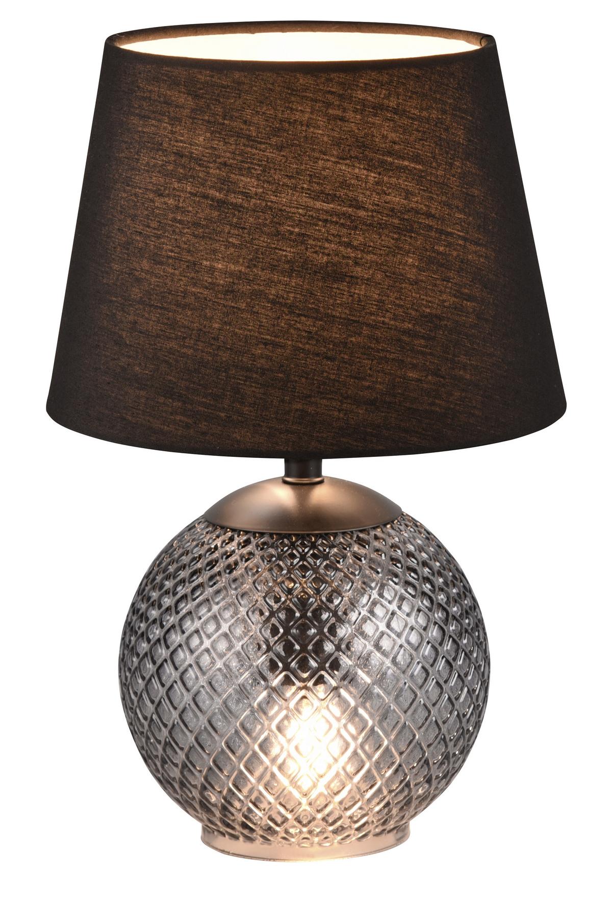 LAMPA STOŁOWA PASO DOBLE *SBN* - czarny, Basics, metal/tkanina (18/29cm) - Novel