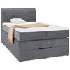 Boxspringbett Runner in Grau ca. 120x200cm - Dunkelgrau/Schwarz, KONVENTIONELL, Holz/Textil (120/200cm) - Mömax
