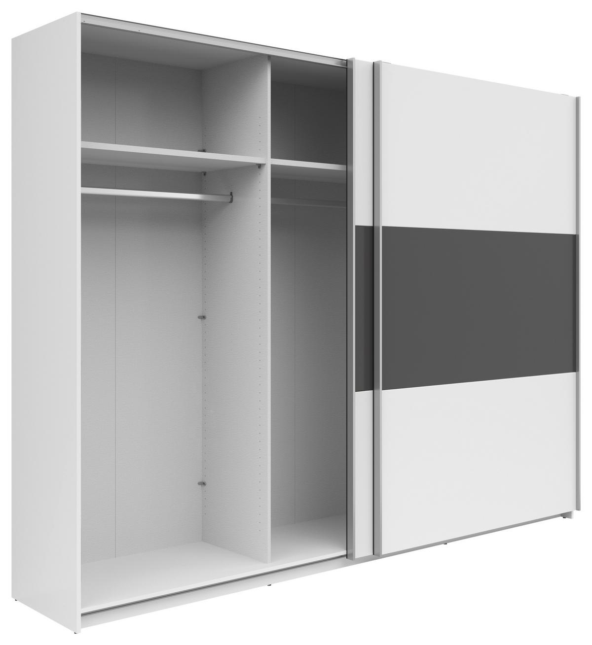 Ormar S Kliznim Vratima Saturn - bijela/boje grafita, Konvencionalno, drvni materijal/metal (270/210/59cm) - Based