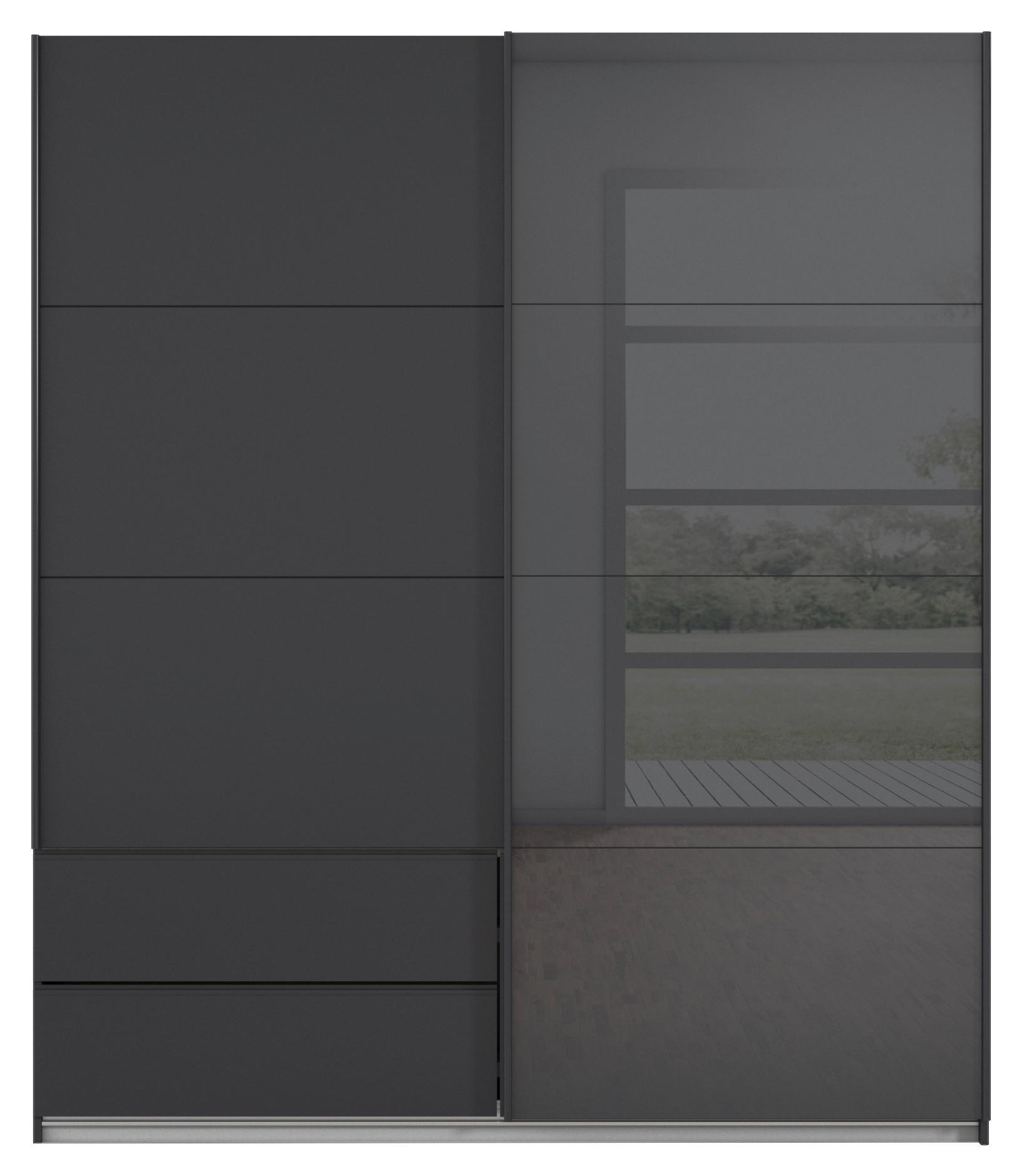 Schwebetürenschrank Elara in Grau - Grau, Konventionell, Holzwerkstoff (181/210/62cm) - Premium Living
