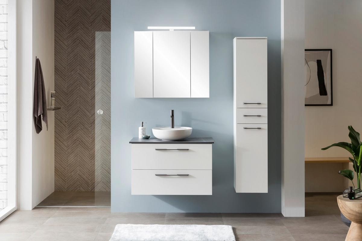 Umivalniška Enota Z Umivalnikom Maxim, Bela - siva/bela, Moderno, kovina/leseni material (86cm) - Stylife