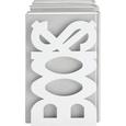 Buchstütze aus Metall - Weiß, Metall (12/21/11cm) - MÖMAX modern living