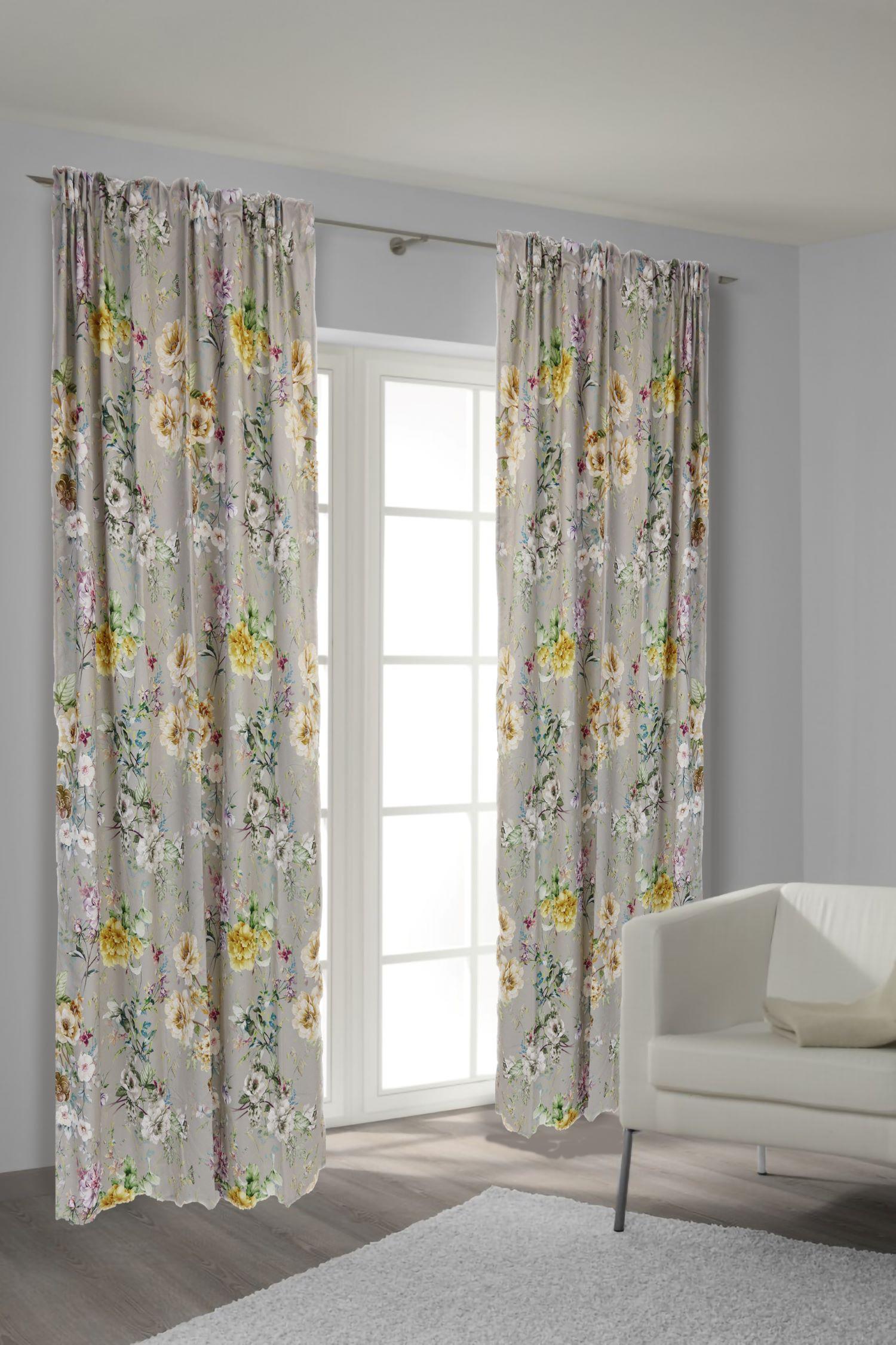 Draperie gata confecționată Rose - gri, textil (140/240cm)
