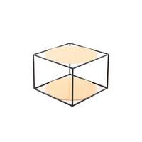 BEISTELLTISCH 3N5XM - Schwarz/Orange, Basics, Glas/Metall (50/50/36cm) - Kayoom