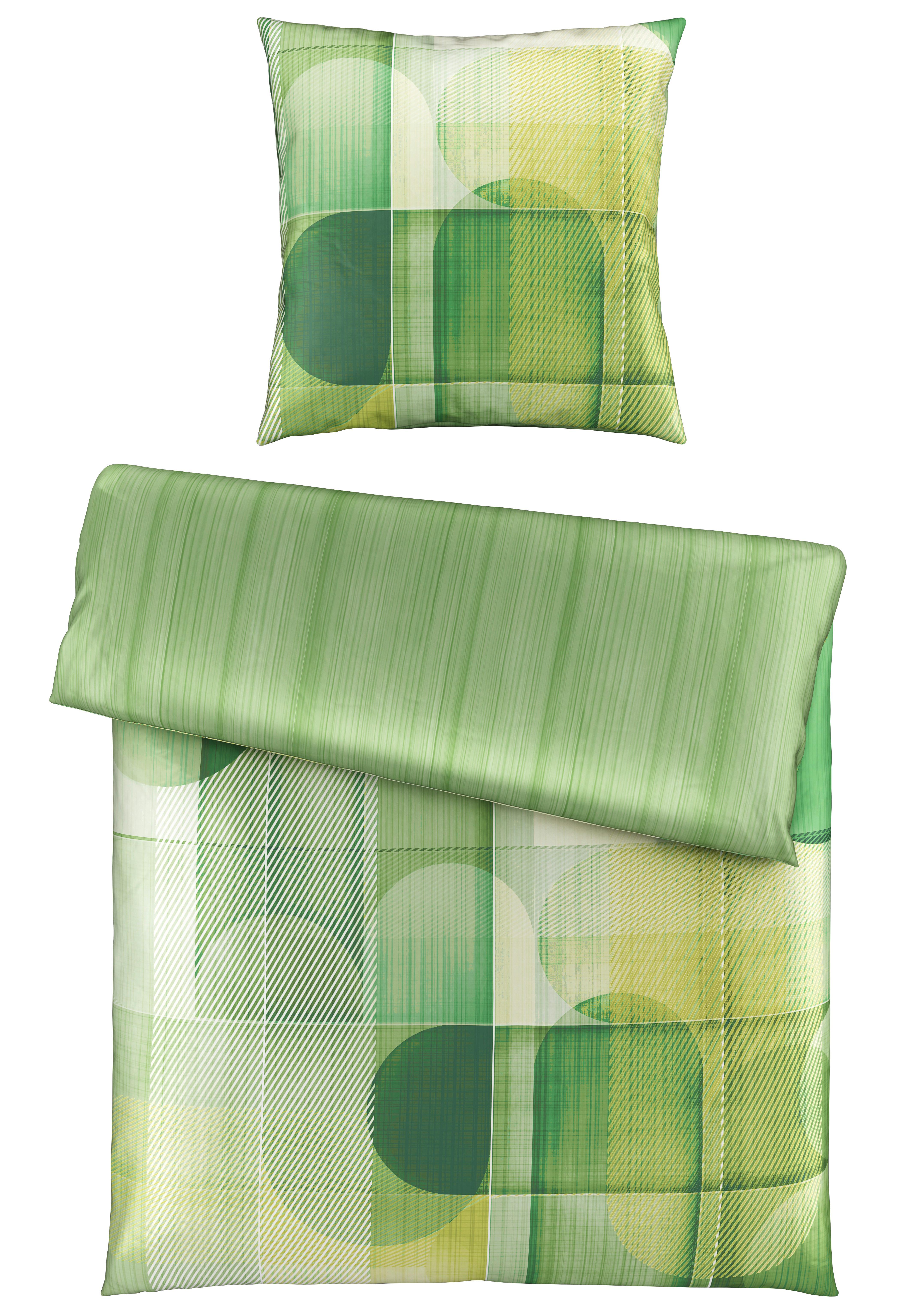 POŚCIEL DWUSTRONNA VARIO BLOCK - zielony, Design, tkanina (135/200cm) - Esposa