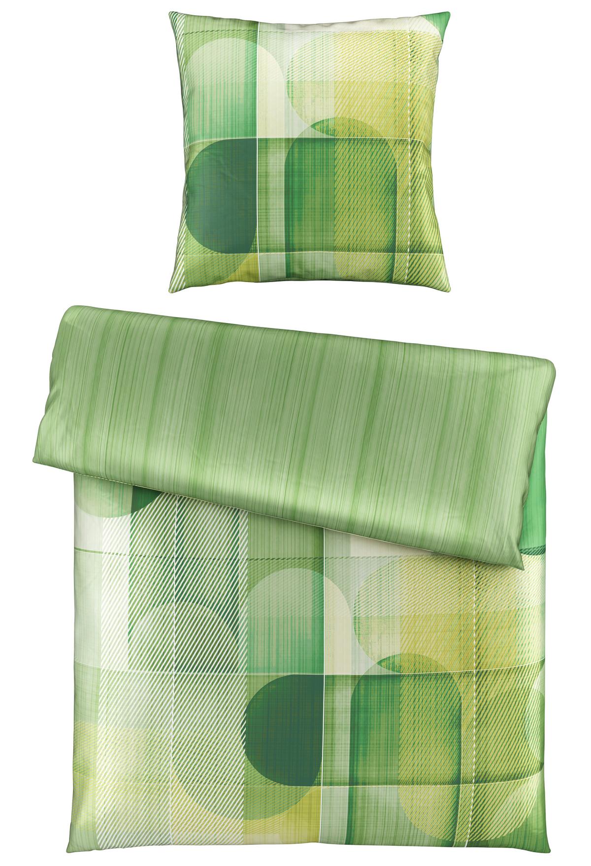 POŚCIEL DWUSTRONNA VARIO BLOCK - zielony, Design, tkanina (135/200cm) - Esposa