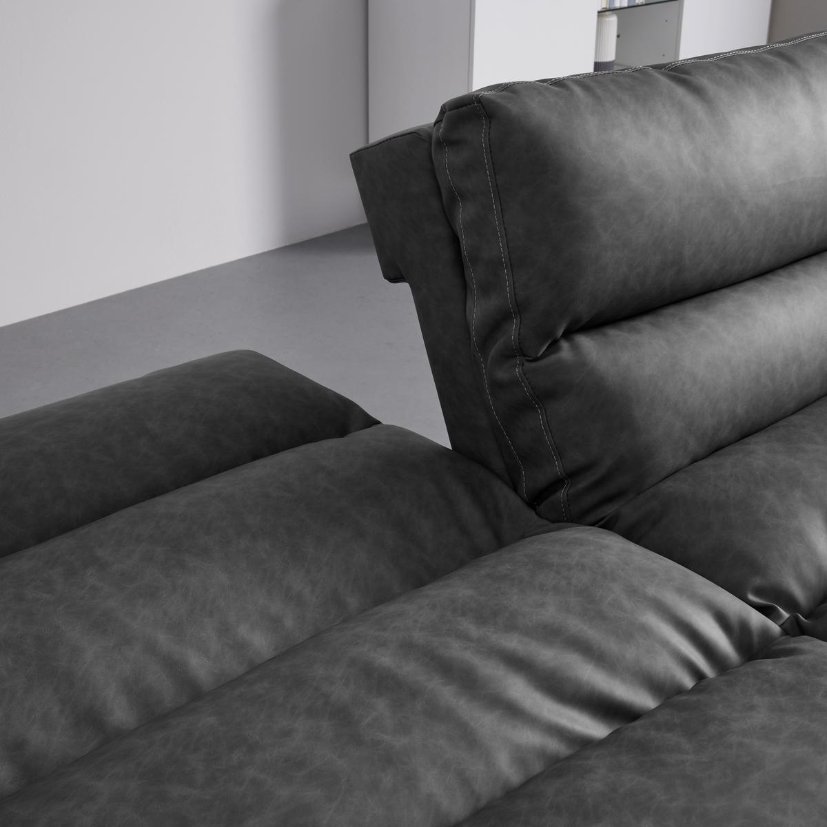 Trosjed Na Razvlačenje Lia - tamno siva/boje kroma, Moderno, drvo/tekstil (171/112/53cm) - Bessagi Home