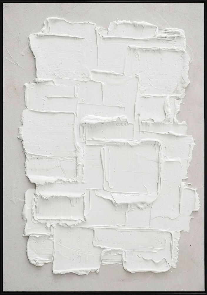 OBRAZ OLEJNY D-28974-1 - biały/czarny, Design, tworzywo sztuczne/drewno (70/100cm) - Monee