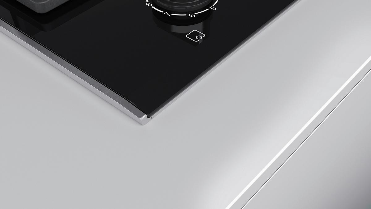 Gaskochfeld PRB3A6B70D Schwarz - Schwarz, KONVENTIONELL, Metall (30,6/4,7/52,7cm) - Bosch