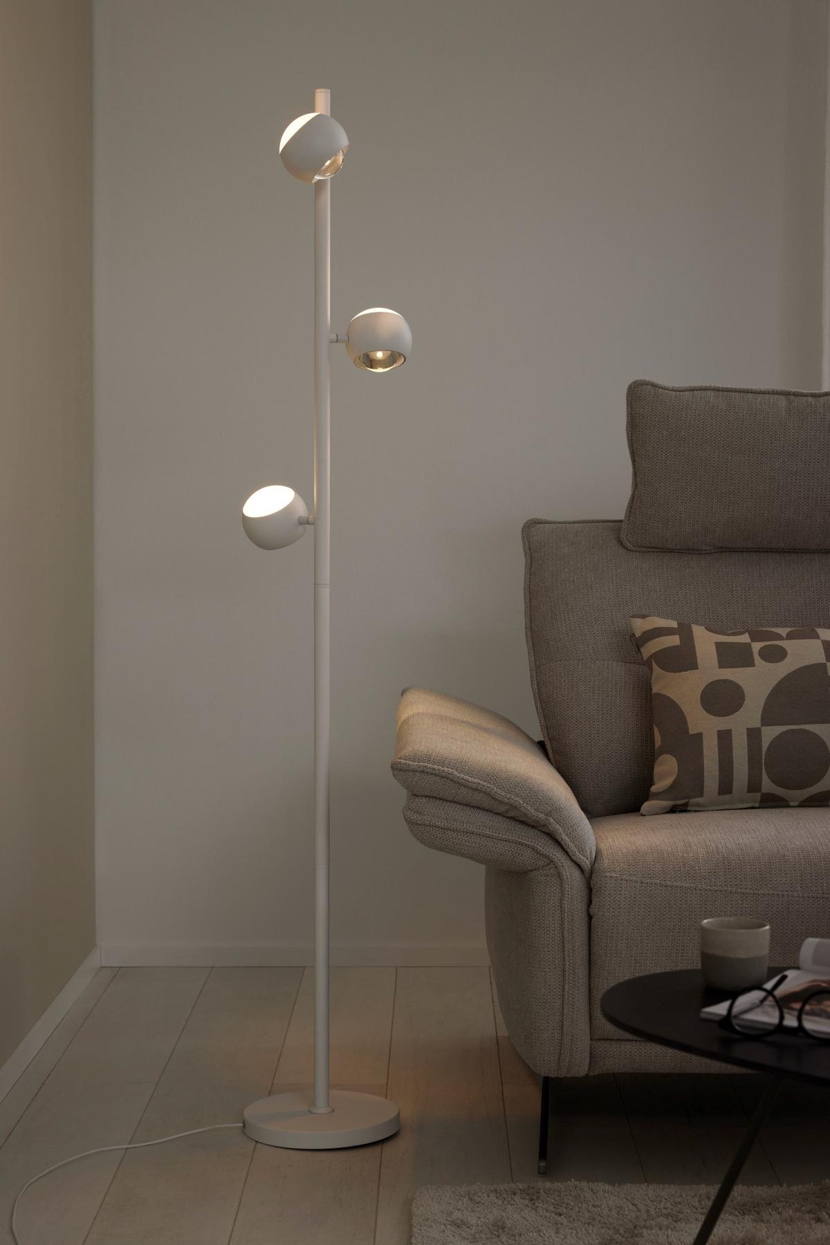 LAMPA STOJĄCA LED MR44443131 CANNON - biały, Konventionell, metal (23/150cm) - Musterring