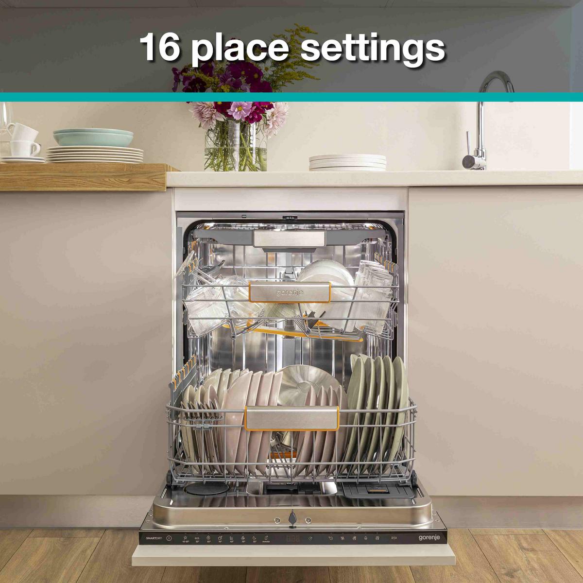 Geschirrspüler GV673A66 - Weiß, Natur, Kunststoff/Metall (59,8/81,6/55,5cm) - Gorenje