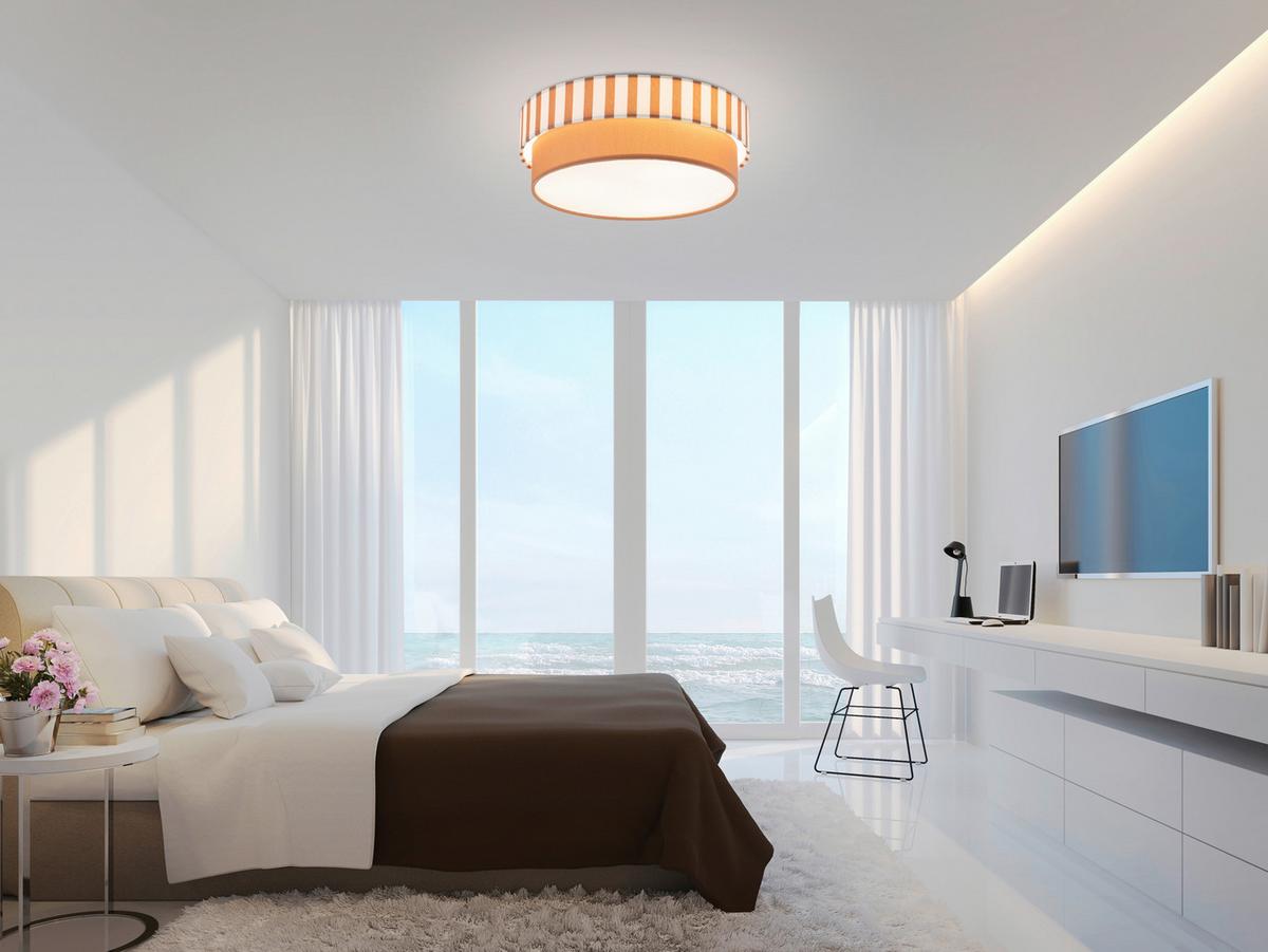 LAMPA SUFITOWA NEELE - kolor naturalny/brązowy, Modern, tworzywo sztuczne/metal (37/13cm) - Novel