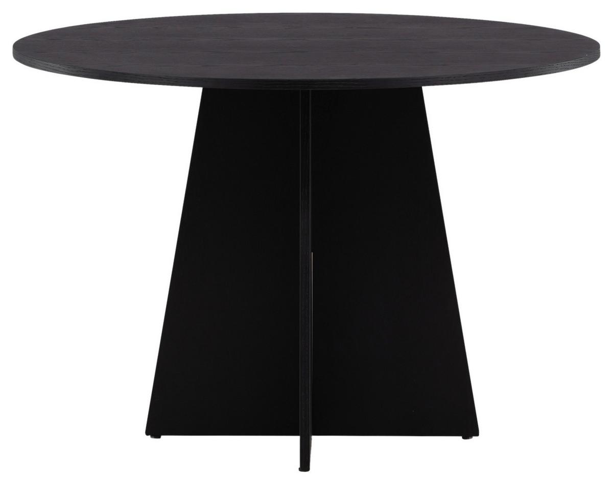 ESSTISCH BOOTCUT - Schwarz, Design, Holz (110/110/75cm) - Livetastic