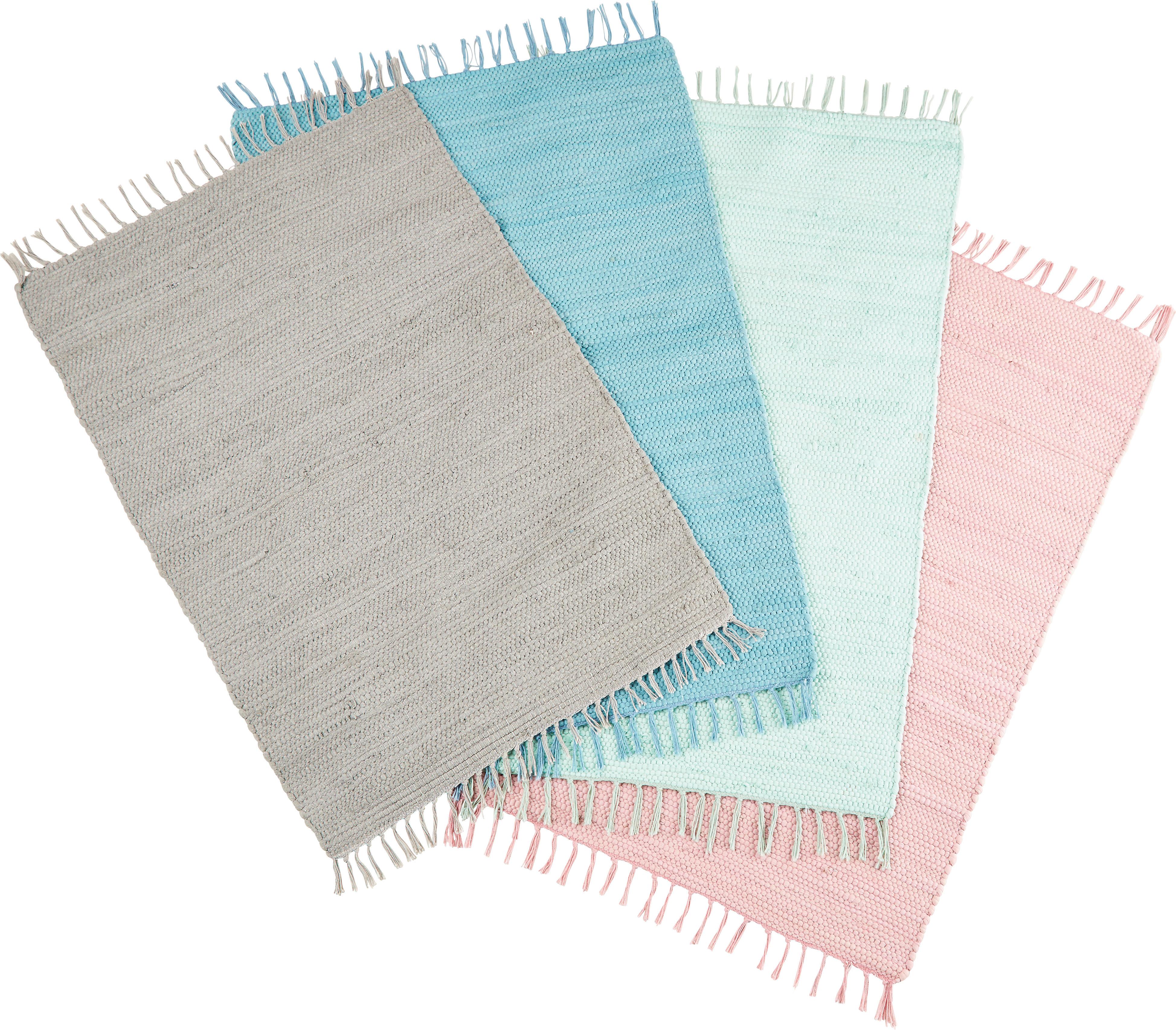 Fleckerlteppich Julia 2 in Hellgrün ca. 70x130cm - Hellgrün, ROMANTIK / LANDHAUS, Textil (70/130cm) - Modern Living