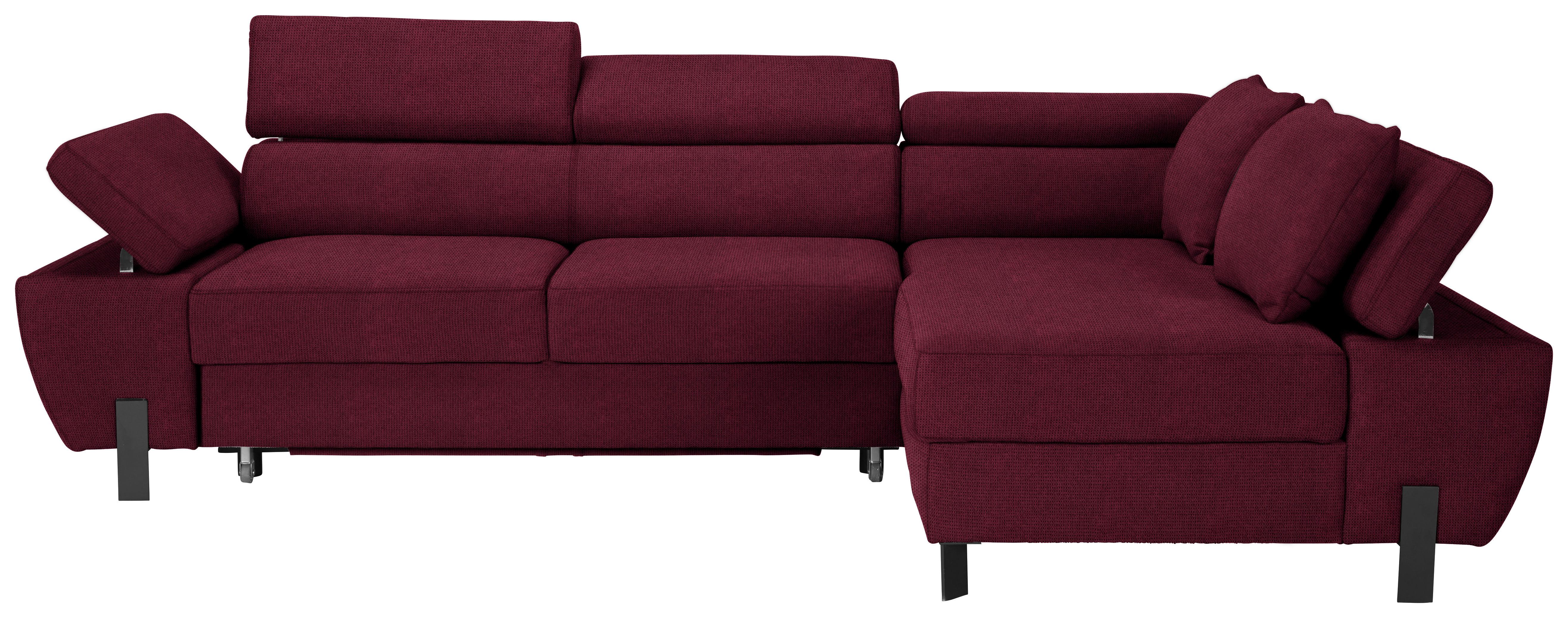 Kutna Garnitura Molina Mini - bordo/crna, Moderno, drvni materijal/drvo (277/189cm) - Mömax