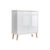 Kommode Mailand Typ 4 Weiß/Eiche - Weiß Hochglanz/Weiß, MODERN, Holz/Holzwerkstoff (79/86/33cm) - MID.YOU