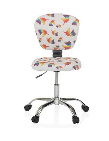 Otroški Vrtljivi Stol Kid Bubble, Motiv Samoroga - večbarvno/barve aluminija, Moderno, kovina/umetna masa (50/79-89/50cm) - MID.YOU