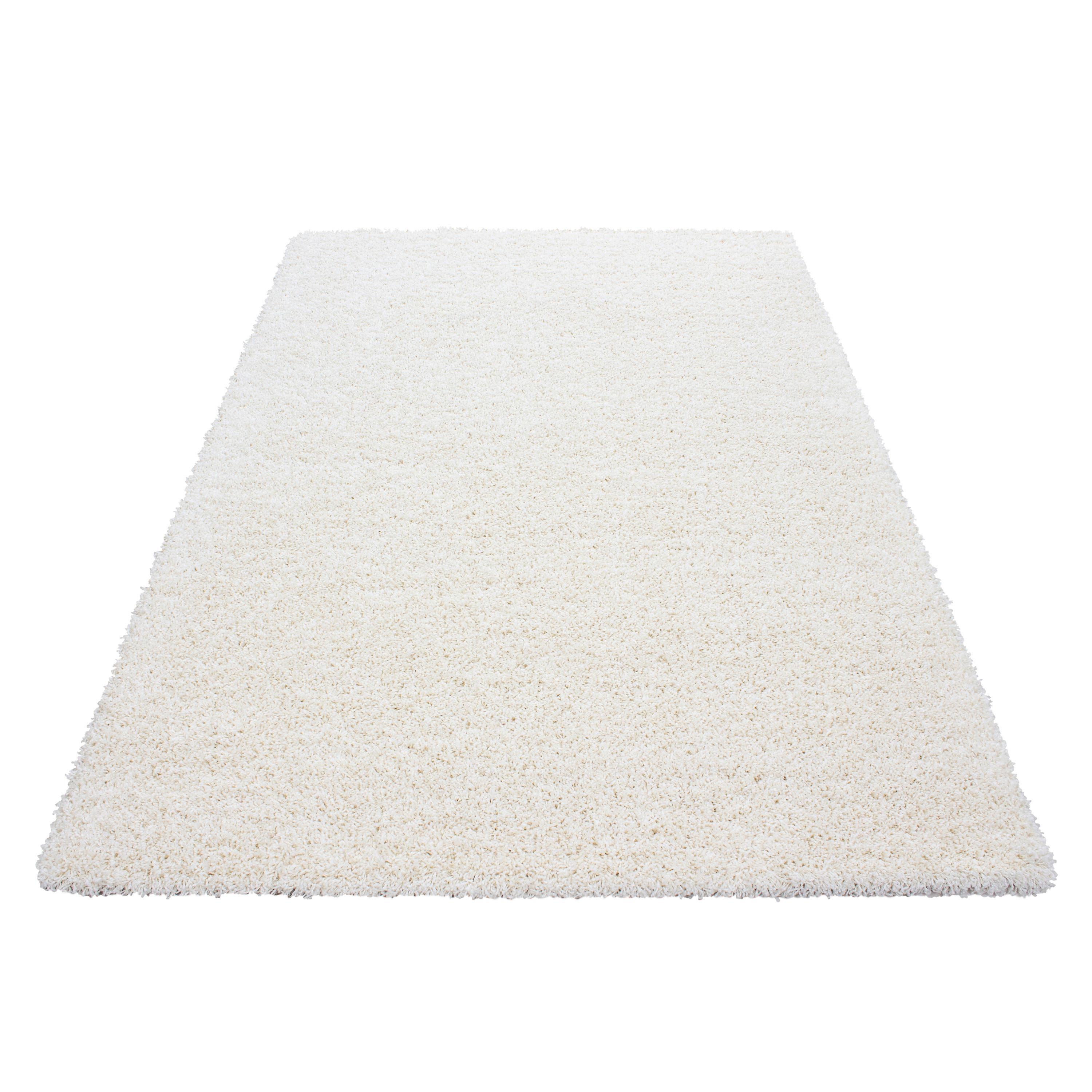 Hochflorteppich Life Cream Creme ca. 60x110cm - Creme, KONVENTIONELL, Textil (60/110cm) - Novel