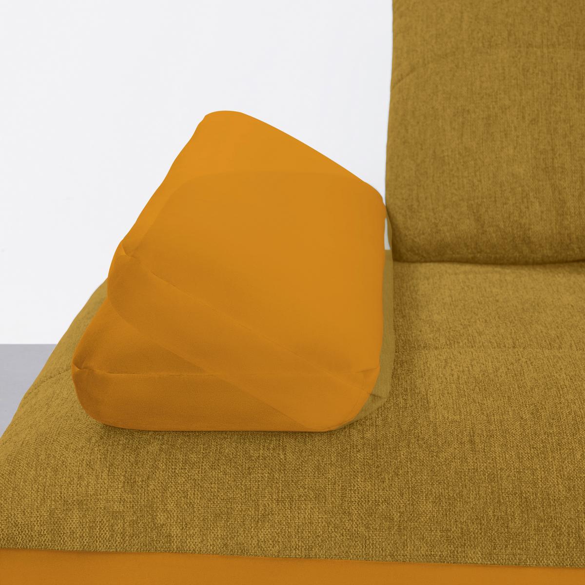 Wohnlandschaft Trendy Goldfarben/Senfgelb - Senfgelb/Goldfarben, MODERN, Holzwerkstoff/Textil (250/93/310cm) - Premium Living