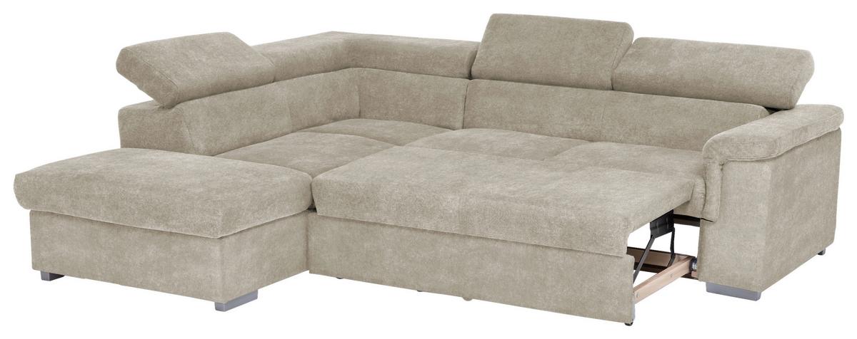 Wohnlandschaft Milla Beige ca. 217x252 cm - Platinfarben, Basics, Holz/Textil (217/252cm) - MID.YOU