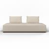 2-SITS SOFFA CHRISTINA - beige/valnötsfärgad, Modern, trämaterial/trä (215,5/87/106cm) - Bessagi Home
