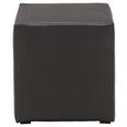 Hocker in Schwarz - Schwarz, Kunststoff/Textil (40/42/40cm) - MODERN LIVING