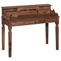 Pisalna Miza Mumbai, Pravi Les - črna/barve indijskega rožnega lesa, Design, kovina/les (115/60/100cm) - MID.YOU