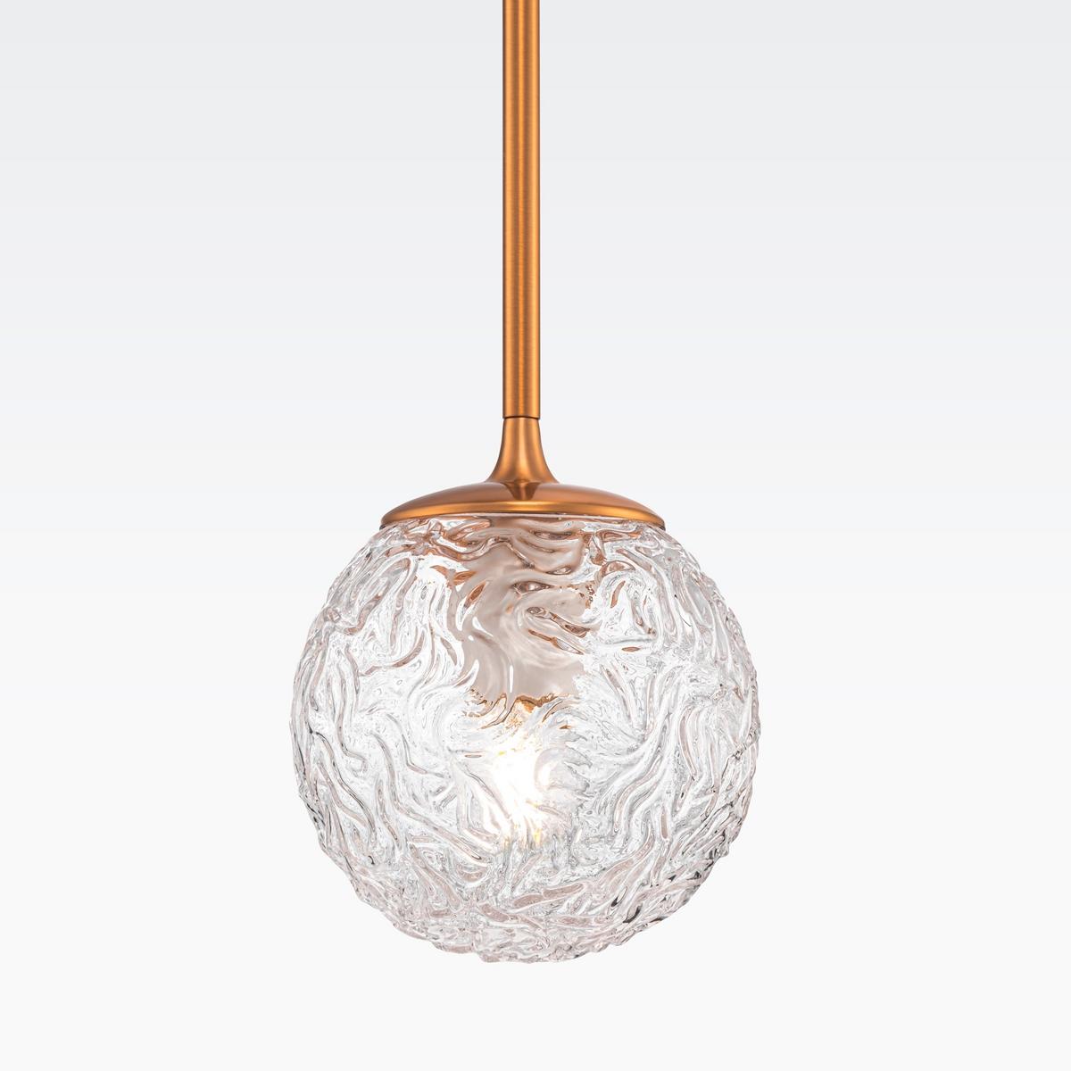 Pendelleuchte Ligero Messingfarben max. 40 Watt - Transparent/Messingfarben, Trend, Glas/Metall (15/43,5cm) - MAYTONI