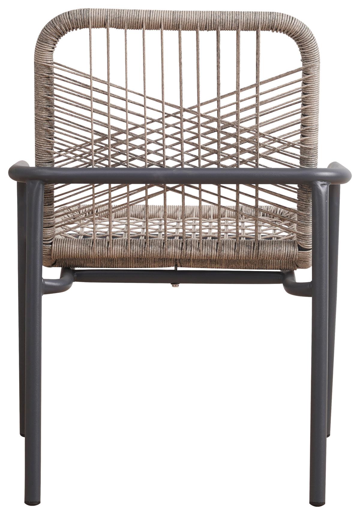 Gartensessel-Set Helmond ca. 53x76 cm 2er-Set Sandfarb. - Sandfarben/Anthrazit, Design, Kunststoff/Metall (53/76/44cm) - Gardenson