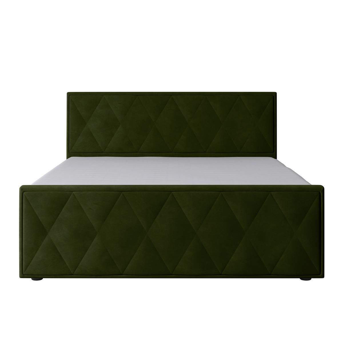 Boxspringbett Porto ca. 180x200 cm Grün - Grün, MODERN, Holz/Kunststoff (180/200cm) - MID.YOU
