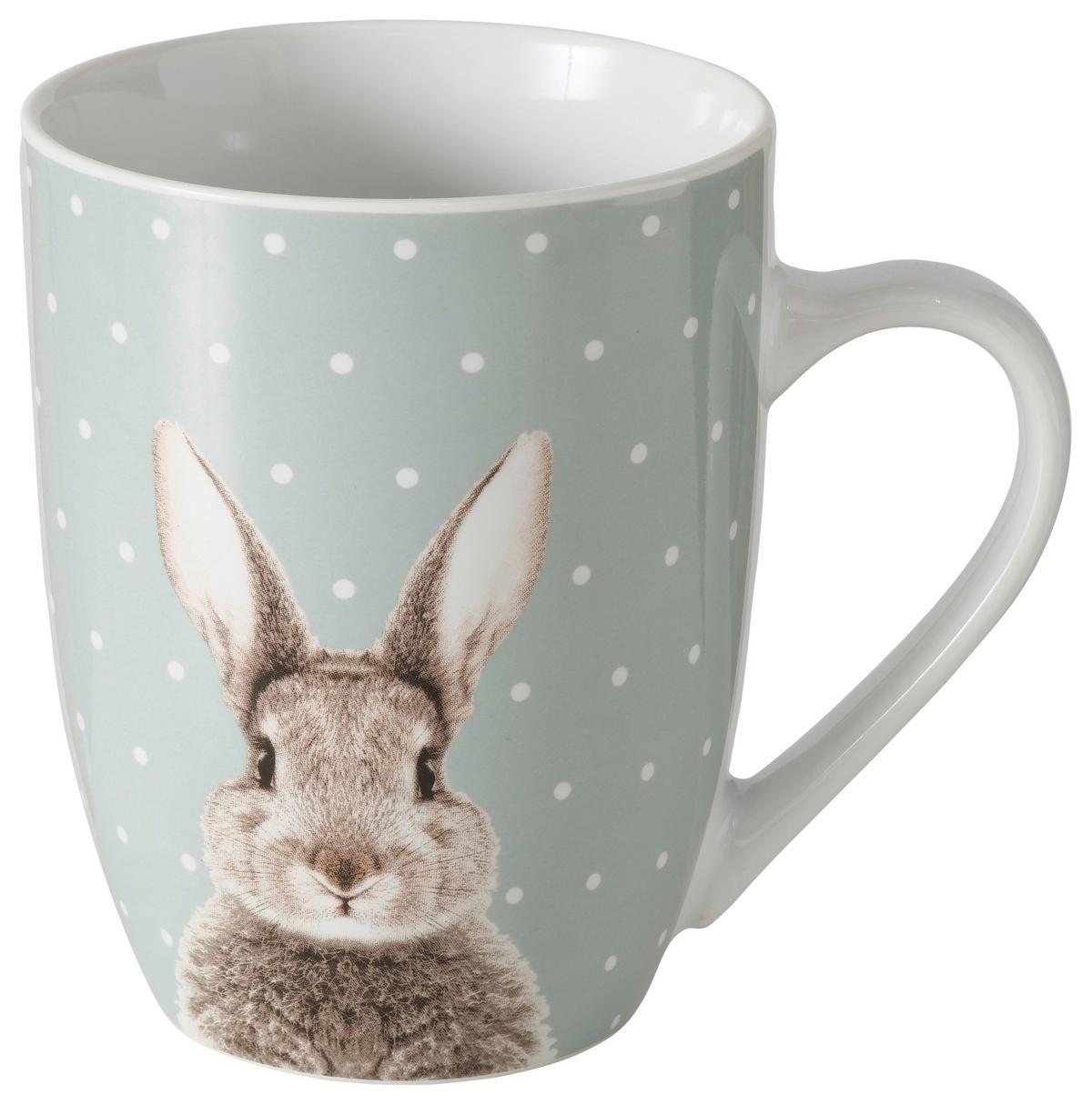 Bögre Fluffy - mentazöld/fehér, Basics, kerámia (10/12/8cm) - Modern Living