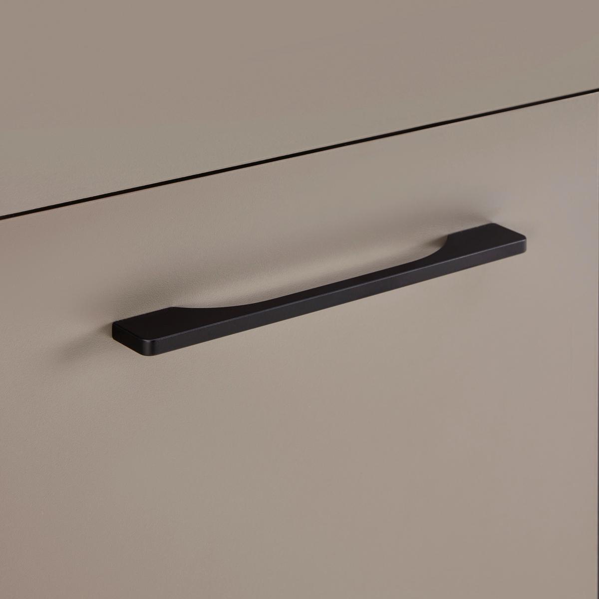 Geräteumbauschrank LINZ in Cubanit grau - Schwarz/Eiche Artisan, MODERN, Holzwerkstoff/Metall (60/211/57cm)